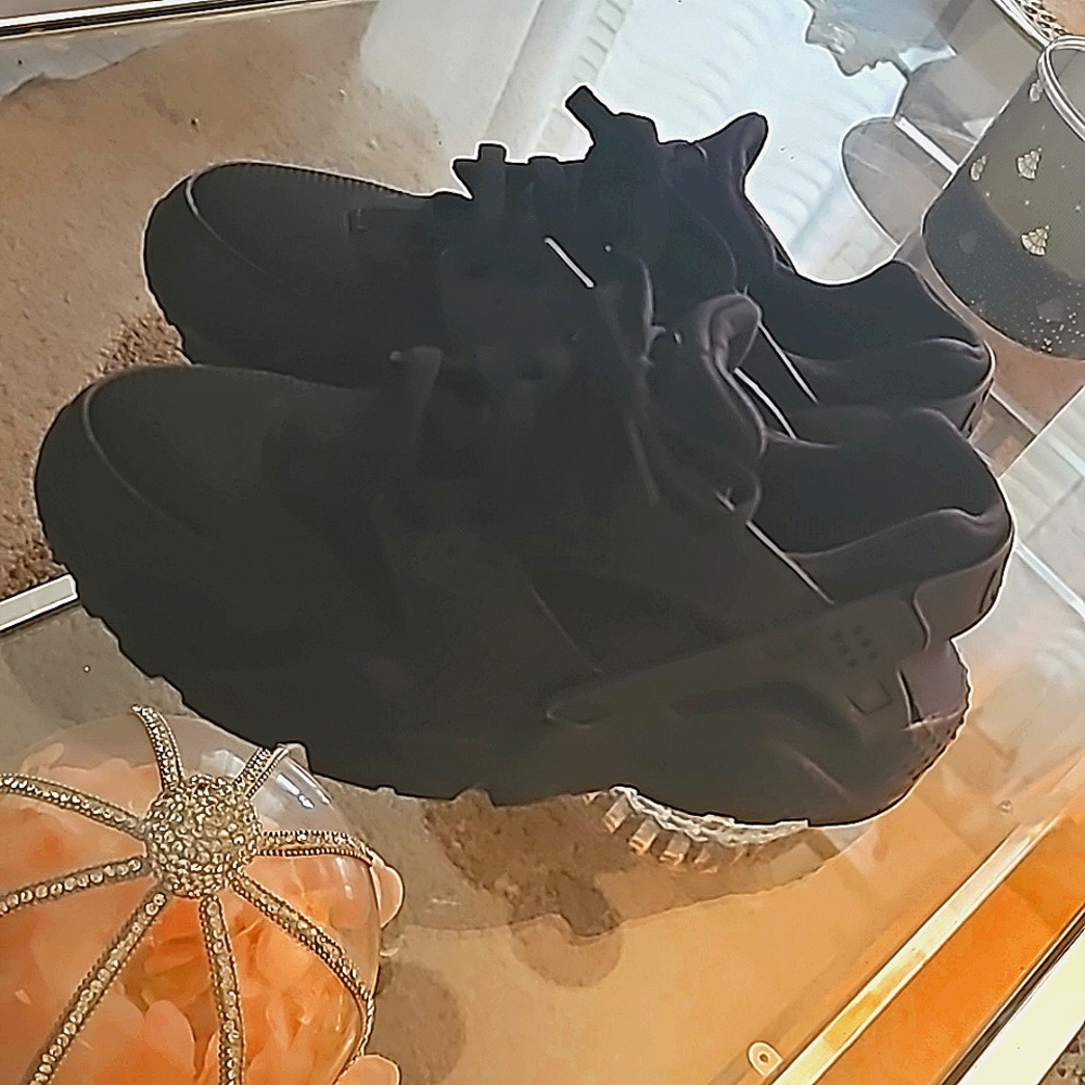 Nike Huarache run (GS) 6Y Black/Black/Black